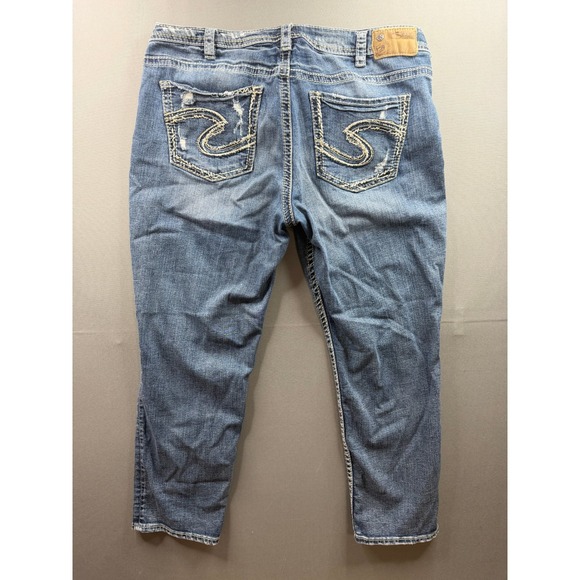Silver Jeans Co. Denim - Silver Jeans Co Boyfriend Jeans Womens‎ Blue Super Stretch 35x26